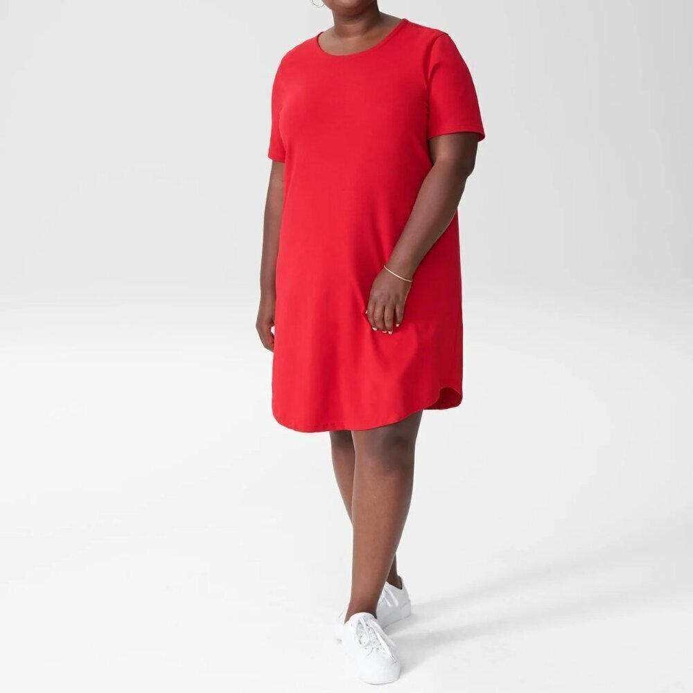 Universal Standard Halie T-Shirt Dress, Barbados Cherry, Size S (14-16)